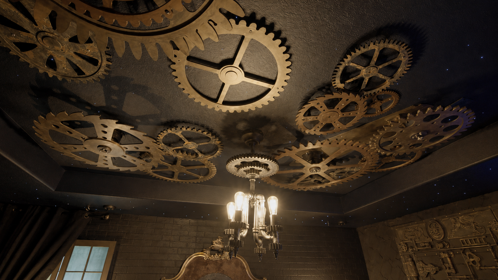 Spectacular Steampunk — ornate star-field ceiling detail